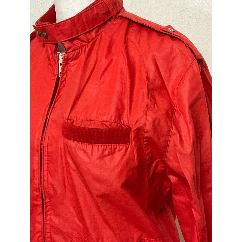 VTG 1980s Sasson OSSY men's Red Bomber‎ Blouson Streetwear windbreaker jacket 40